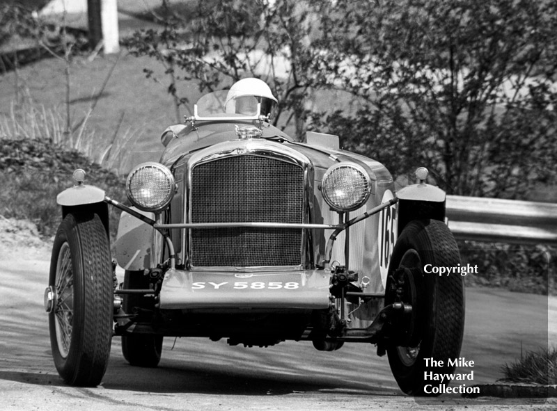 A F Rivers Fletcher, 1936 Bentley (SY 5858), 39th National Open meeting, Prescott Hill Climb, 1970.
