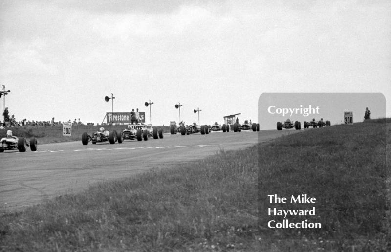 A train of Formula 3 cars, Silverstone, British Grand Prix meeting 1967.
