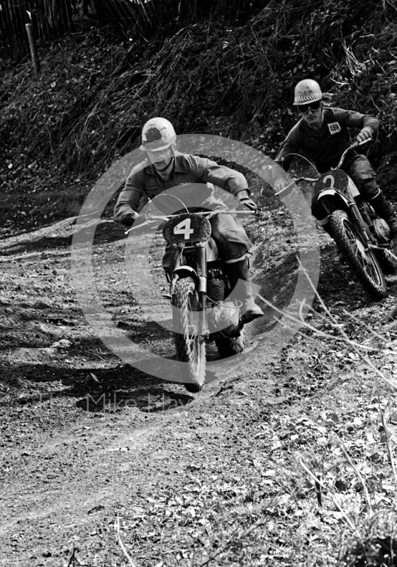 Jeff Smith, BSA, at the top of the hill, Hawkstone 1965.