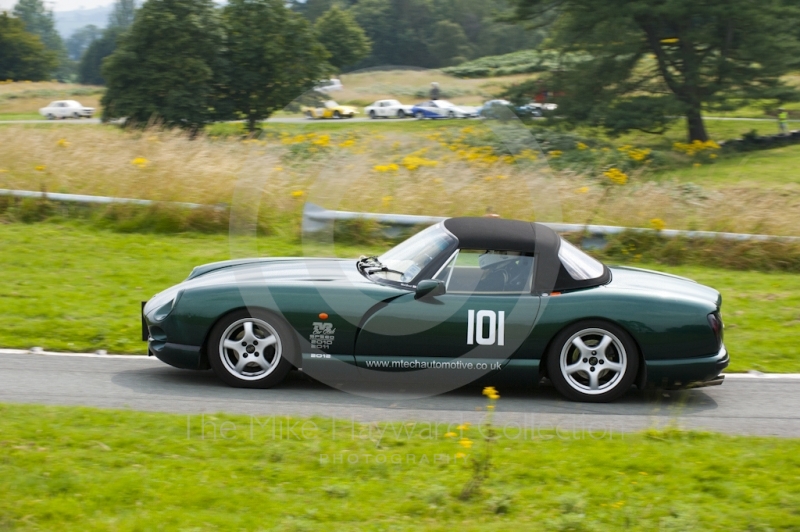 Mark Everett, TVR Chimaera, Hagley and District Light Car Club meeting, Loton Park Hill Climb, August 2012. 