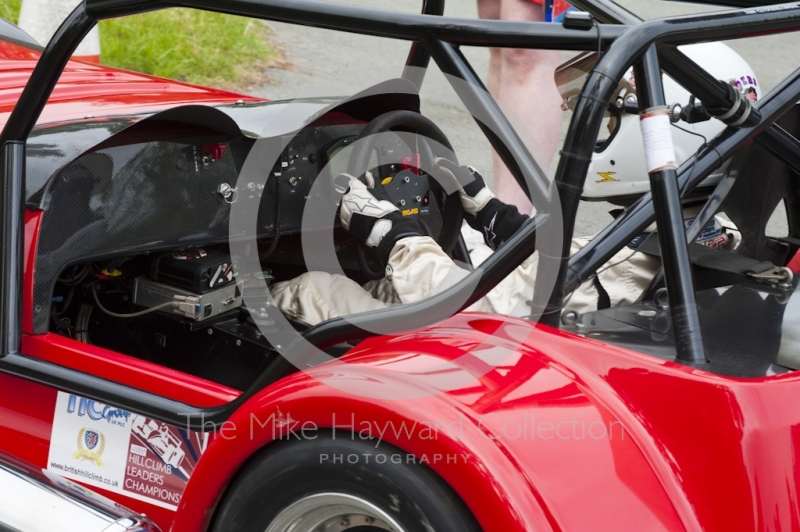 Waiting in the paddock for a turn on the hill, Hagley and District Light Car Club meeting, Loton Park Hill Climb, August 2012.