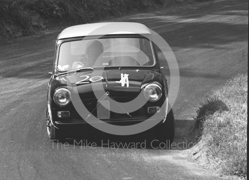Miss J Williams, Mini Cooper S, Shelsley Walsh Hill Climb June 1967.