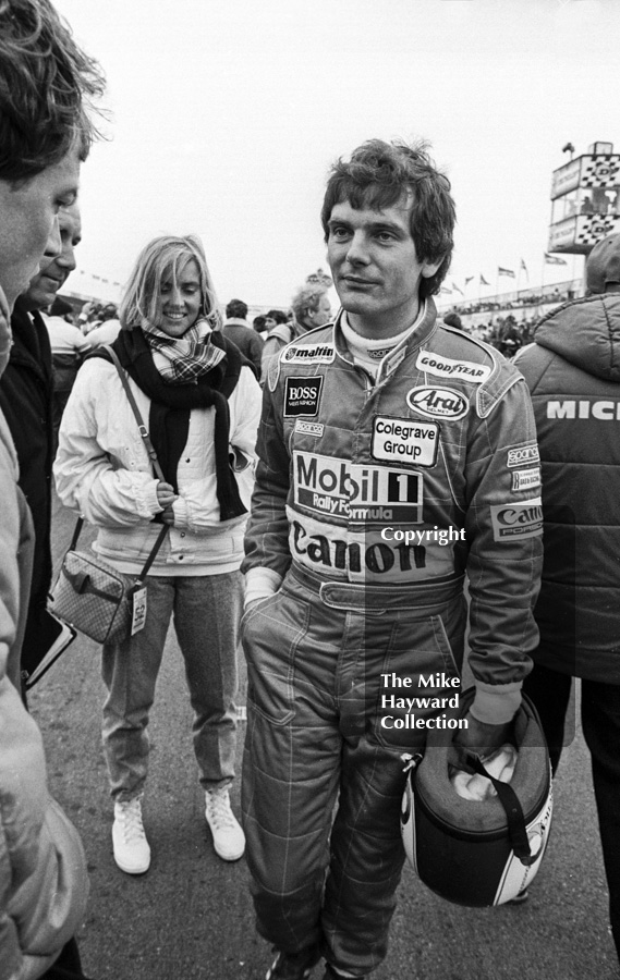Jonathan Palmer on the grid before driving to 5th place with Jan Lammers in a GTI Engineering Porsche 956, 1985&nbsp;World Sports Car Championship, Silverstone

