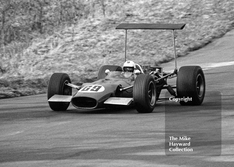 Robert Lamplough, Lotus 43 Ford V8, retired on lap 5 with engine trouble, Guards F5000 Championship round, Oulton Park, April 1969
