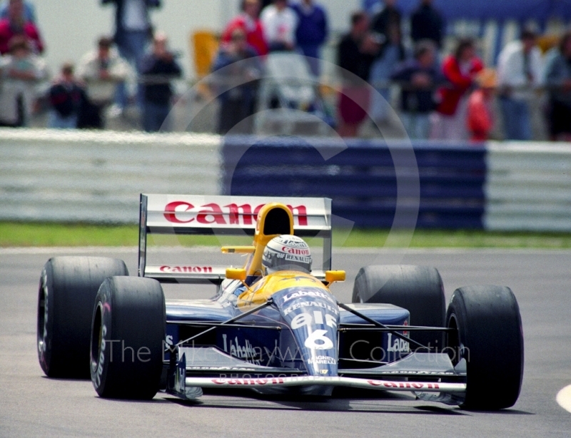 Riccardo Patrese, Williams FW14, Silverstone, British Grand Prix 1991.
