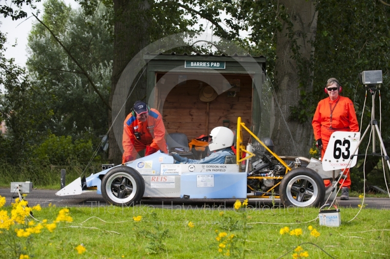 Gordon Hick, Megapin Mark 3, Hagley and District Light Car Club meeting, Loton Park Hill Climb, August 2012. 