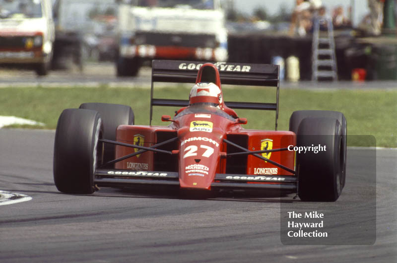 Nigel Mansell, Ferrari 640 V12, British Grand Prix, Silverstone, 1989.
