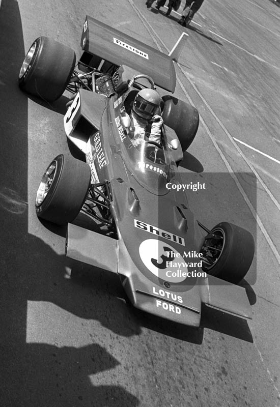 Reine Wisell, Lotus 72 DFV, Silverstone International Trophy 1971.
