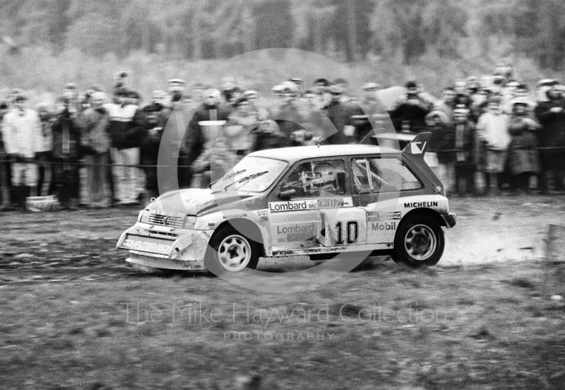 Tony Pond, Rob Arthur, MG Metro 6R4, C869 EUD, 1985 RAC Rally, Weston Park, Shropshire.
