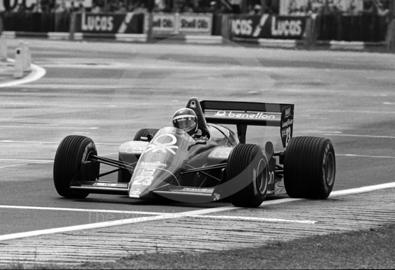 Eddie Cheever, Alfa Romeo 185T, British Grand Prix, Silverstone, 1985
