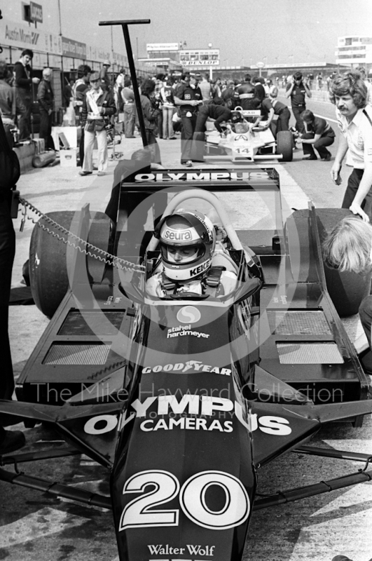 Keke Rosberg, Olympus Cameras Wolf WR7, Silverstone, British Grand Prix 1979.
