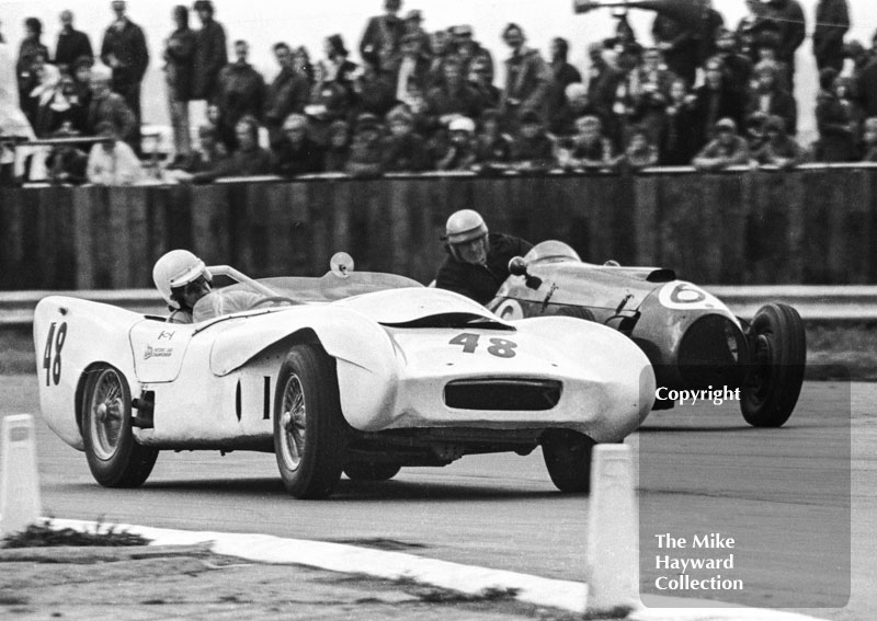 Chris Warwick Drake, Lotus Bristol Mk 10, and Richard Pilkington, Cooper Bristol Mk 2, Silverstone Super Sports 200 meeting 1972.
