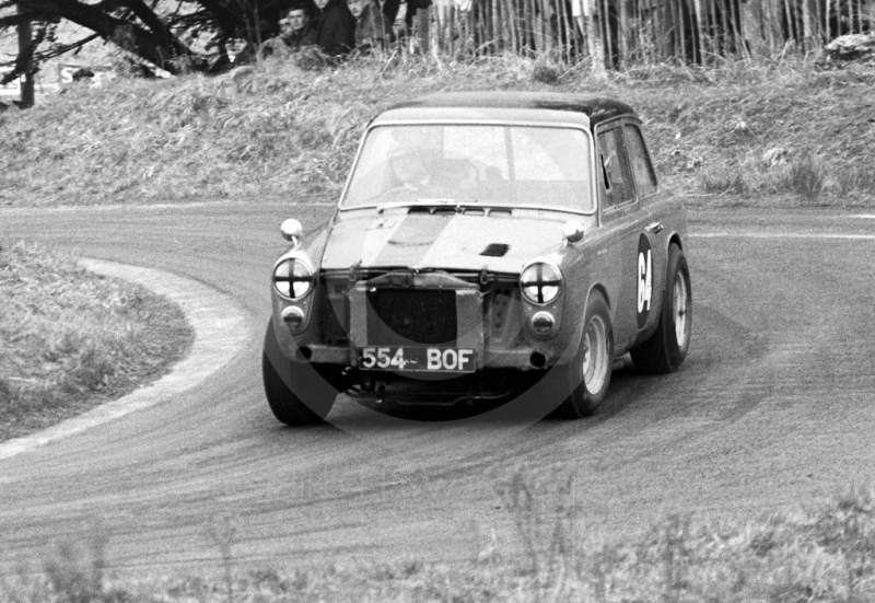 Austin A40 reg no 554 BOF, Loton Park Hill Climb, 1967. 