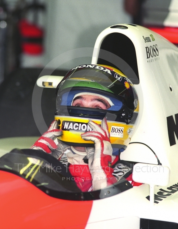 Ayrton Senna, McLaren Honda&nbsp;MP4/7A, British Grand Prix, Silverstone, 1992
