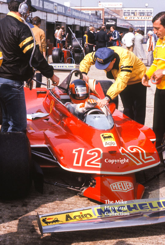 Gilles Villeneuve, Ferrari 312T4 V12, Silverstone, British Grand Prix 1979.
