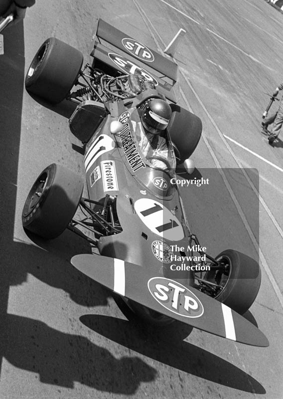 Ronnie Peterson, March 711 Alfa Romeo, Silverstone International Trophy 1971.
