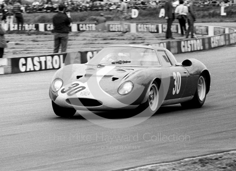 Winner Richard Attwood, Maranello Concessionaires Ferrari 250LM #6167, W D and H O Wills Trophy, Silverstone, 1967 British Grand Prix.
