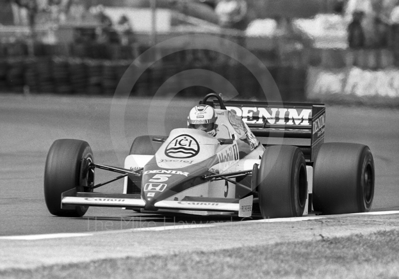 Nigel Mansell, Williams FW10, Silverstone, British Grand Prix 1985.
