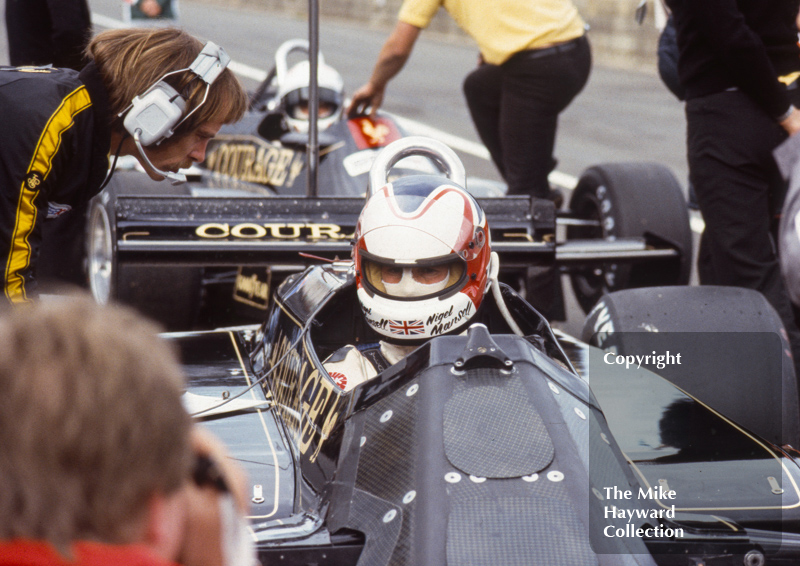 Nigel Mansell, JPS Lotus 88B, Silverstone, 1981 British Grand Prix.