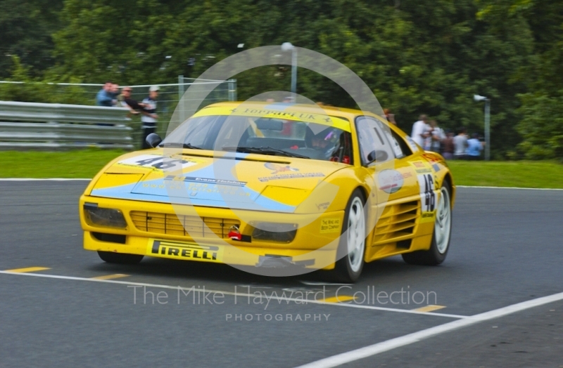 Stephen Rogers in a Ferrari F355 at Oulton Park during the Pirelli Ferrari Maranello Challenge, August 2001.
