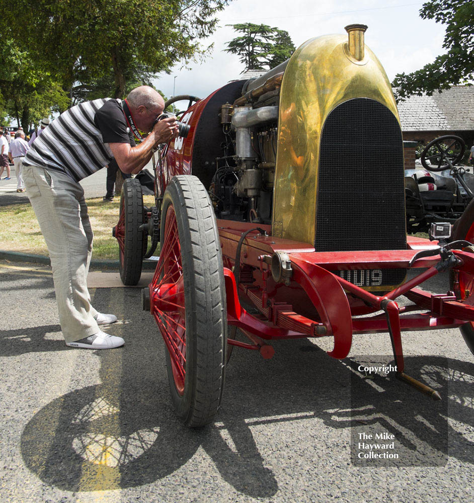 Taking a close-up of the Beast of Turin, Chateau Impney Hill Climb 2015.
