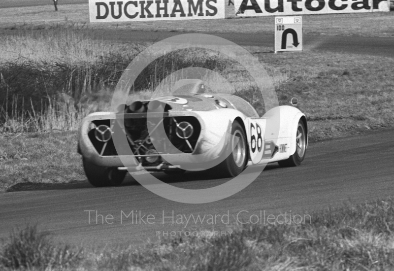 Hugh Dibley, Howmet gas turbine, Oulton Park, Spring Cup 1968.
