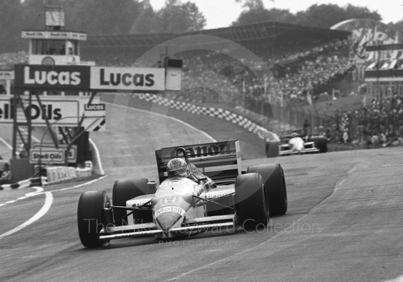 Nigel Mansell, Williams Honda, Brands Hatch, British Grand Prix 1986.
