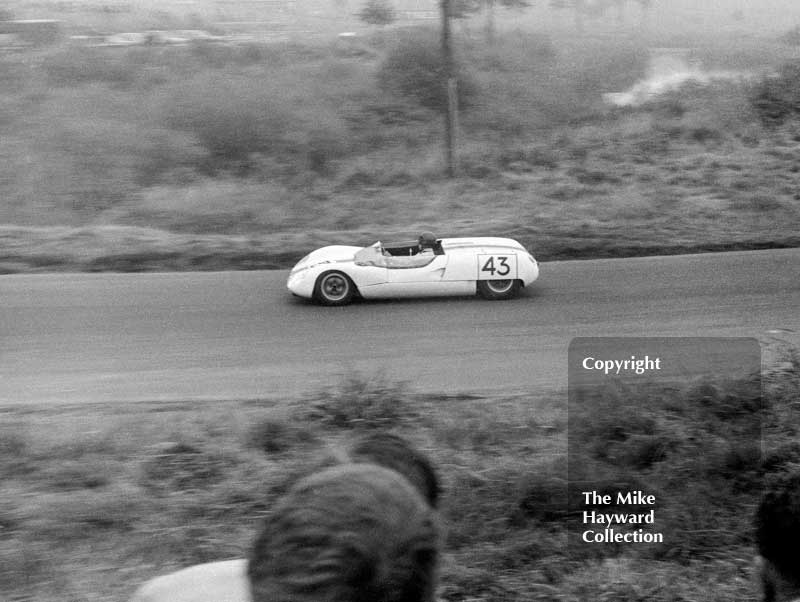 Jim Clark, Lotus 23B, 1963 Oulton Park Gold Cup sports car race.
