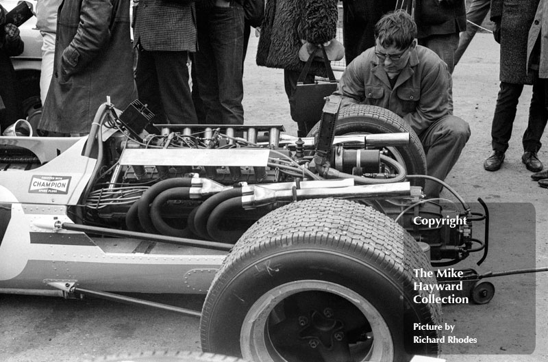 Jo Bonnier's McLaren-BRM M5A, 1968 Race of Champions, Brands Hatch.<br />
<br />
<em>Picture by Richard Rhodes</em>
