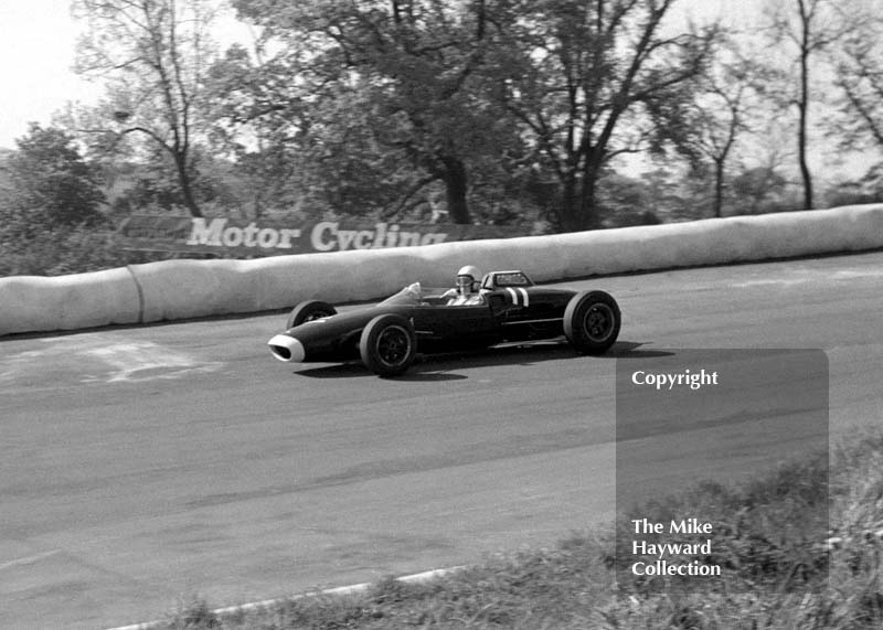 Richard Attwood, Midland Racing Partnership Lola T54, Mallory Park, May 17 1964.
