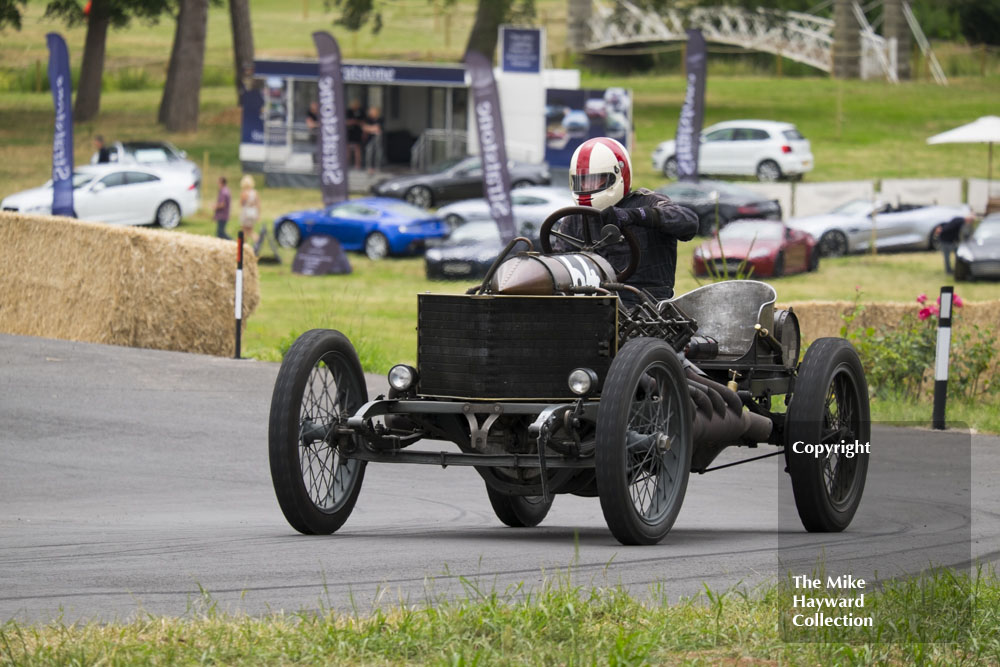 Mark Walker, 24 litre Darracq, Chateau Impney Hill Climb 2015.
