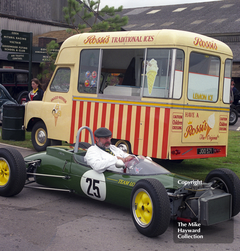 A Lotus waits for an ice cream, Goodwood Revival, 1999