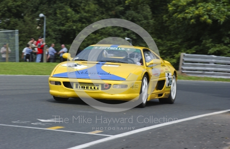 Leslie Charneca driving a Ferrari F355, Oulton Park, during the Pirelli Ferrari Maranello Challenge, August 2001.
