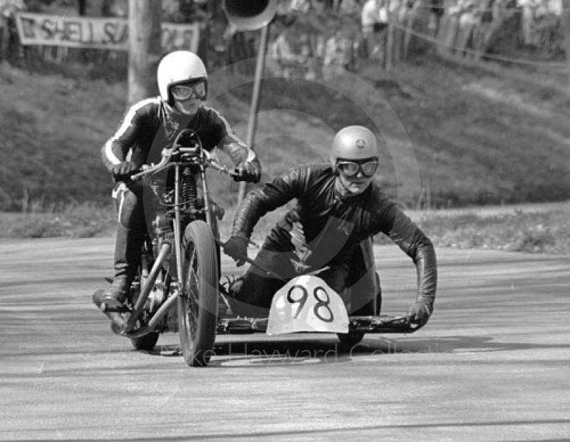 H Wilderspin and G Wilderspin, Matchless 500, 39th National Open meeting, Prescott Hill Climb, 1970.