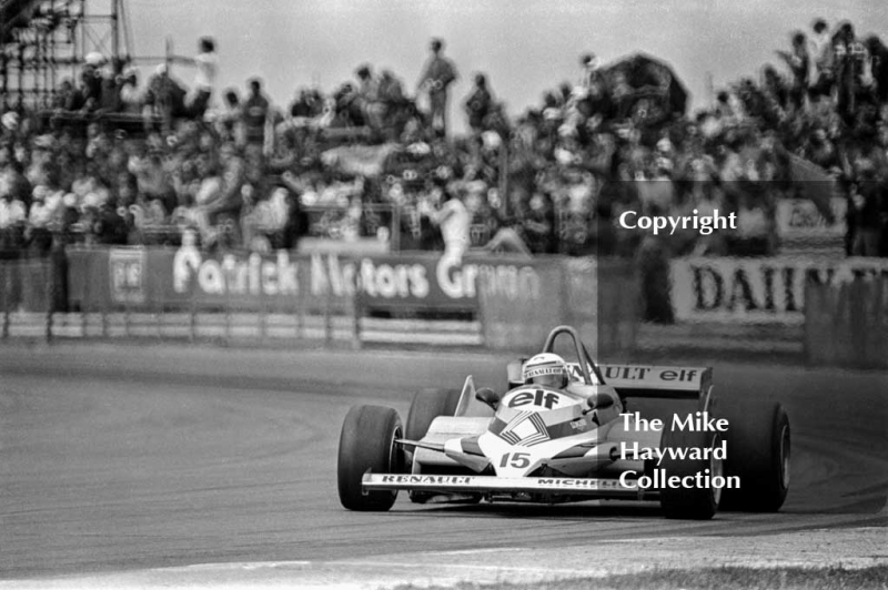 Alain Prost, Renault RE30, Silverstone, 1981 British Grand Prix.
