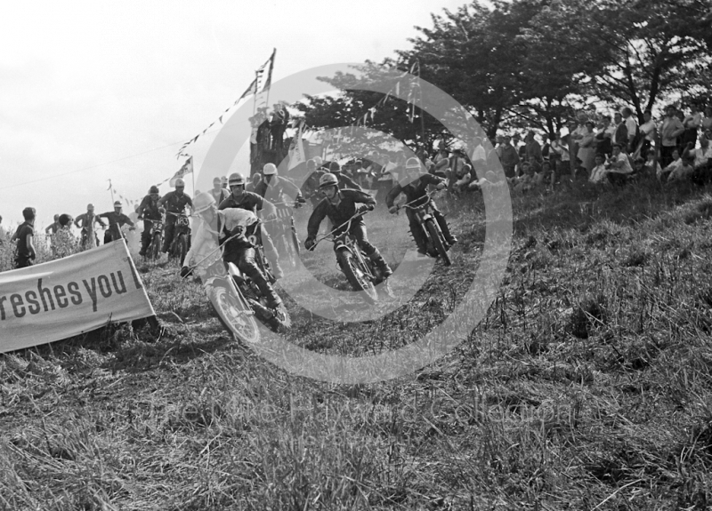 Riders at the first bend, Kinver, Staffordshire, 1964.