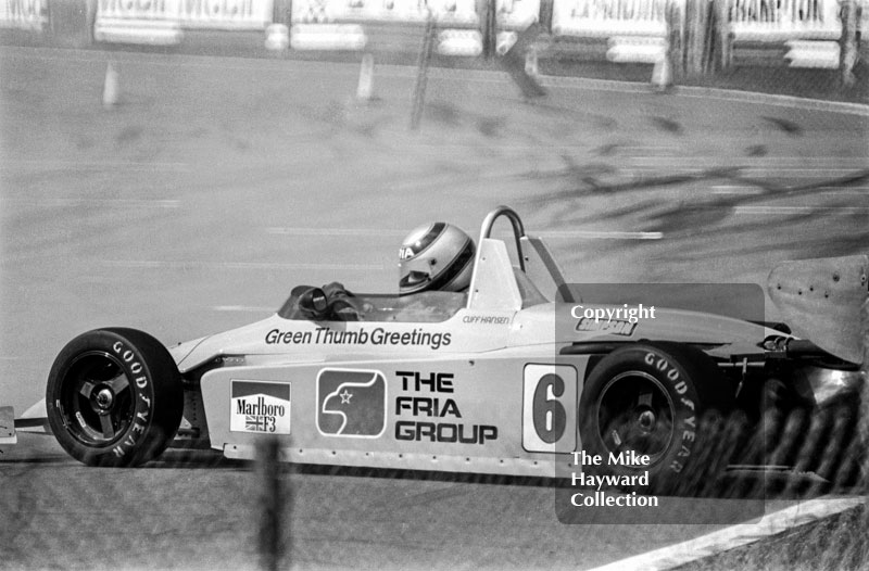 Cliff Hansen, Ralt RT3/81 Toyota, Marlboro British Formula 3 championship held at the 1981 Grand Prix, Silverstone.
