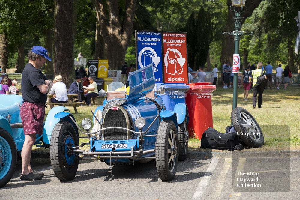 Bugatti T35B (reg no&nbsp;SV4798),&nbsp;Chateau Impney Hill Climb 2015.
