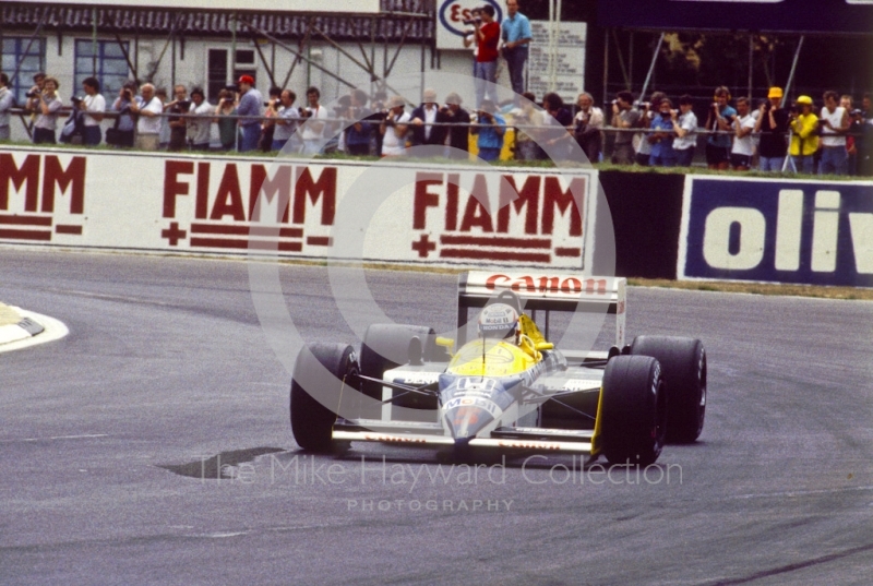 Nigel Mansell, Williams FW11B, Silverstone, 1987 British Grand Prix.
