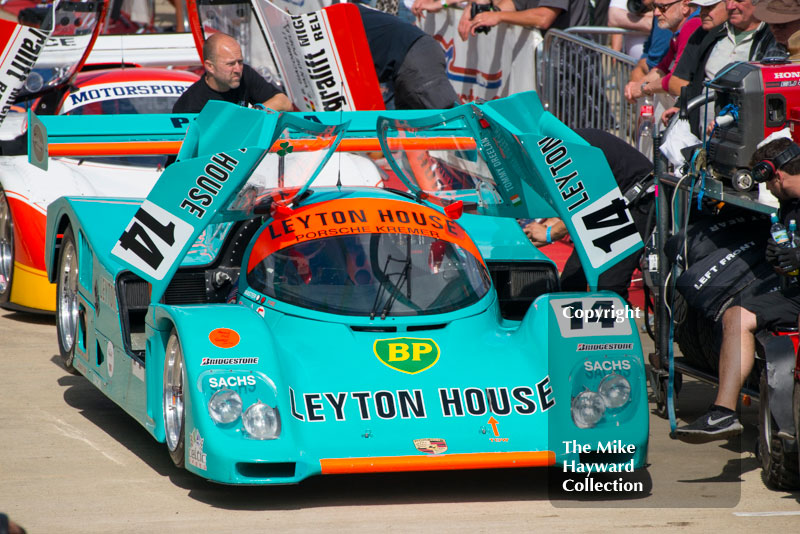 Tommy Dreelan, Porsche 962, Group C race, 2016 Silverstone Classic.
