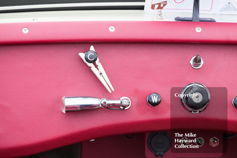 Novel choke modification on an MG Midget, 2016 Silverstone Classic.
