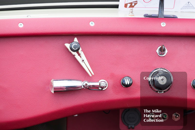 Novel choke modification on an MG Midget, 2016 Silverstone Classic.
