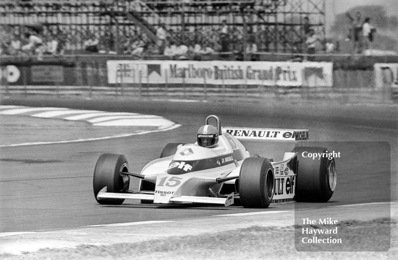 Jean-Pierre Jabouille, Renault RS10, 1979 British Grand Prix, Silverstone.
