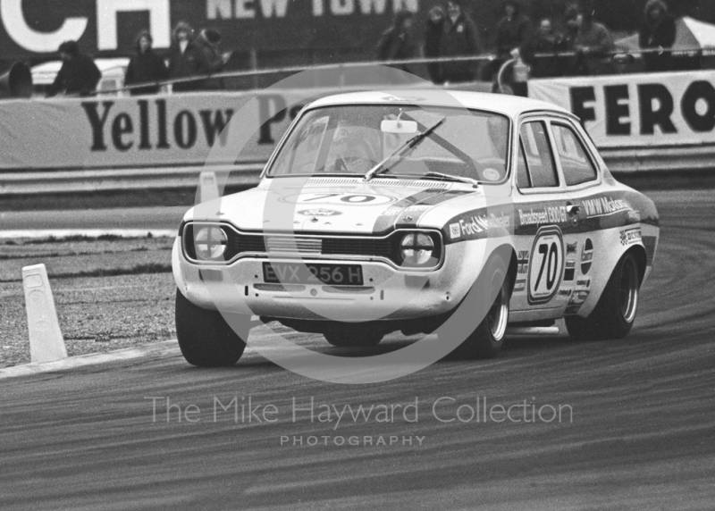 Ted Savory, VMW Motors/Broadspeed Ford Escort, Silverstone International Trophy meeting 1972.
