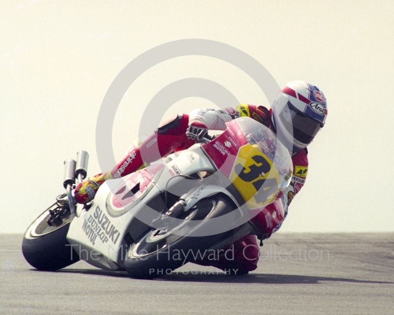 Kevin Schwantz, Team Lucky Strike Suzuki, Donington Park, British Grand Prix 1991.