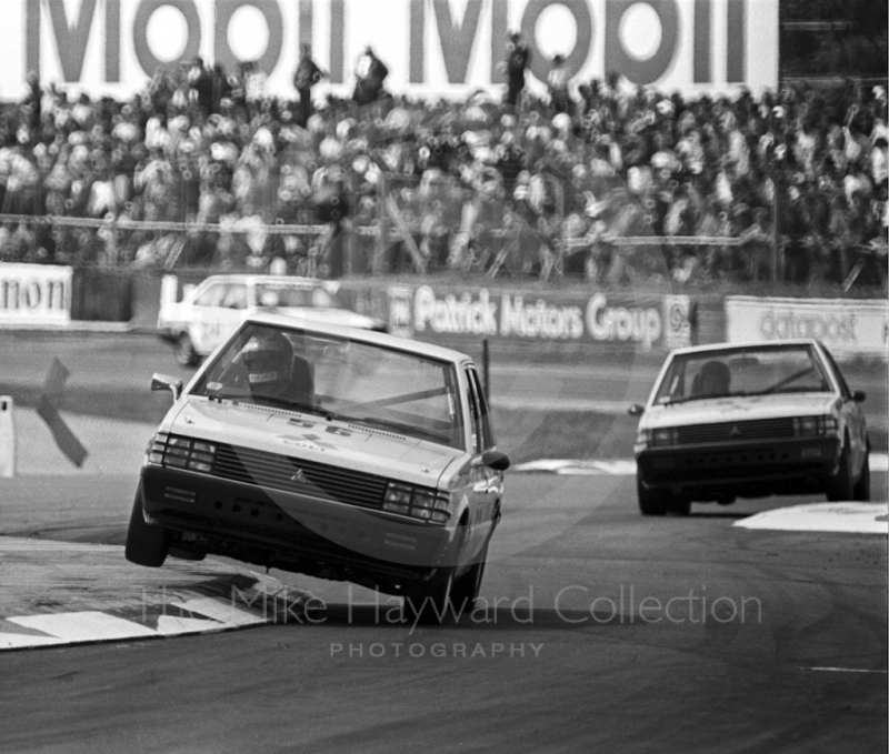 Barrie Williams, Mitsubishi Colt Lancer, British Touring Car Championship round, 1981 British Grand Prix, Silverstone.
