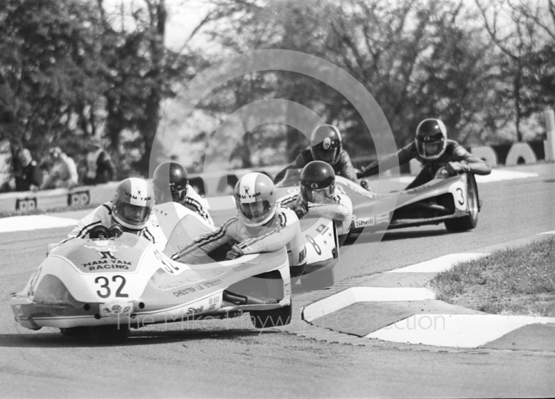 Steve Abbott, Shaun Smith, 700 Ham-Yam, John Player international sidecar race, Donington Park, April 1982.