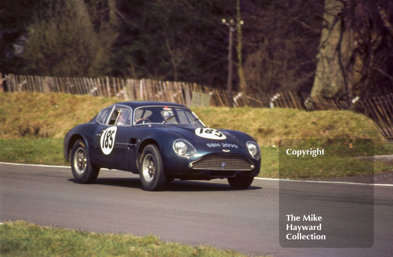 Tom Leake, Aston Martin DB4GT Zagato, SBH 209D, Sports Car Race, Oulton Park, 1969.
