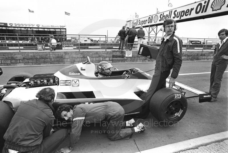 Eliseo Salazar, Ensign N180, Silverstone, British Grand Prix 1981.
