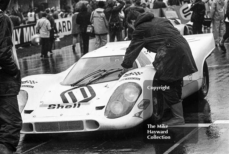 Vic Elford/Denny Hulme Porsche 917, on the grid, BOAC 1000kms, Brands Hatch, 1970
